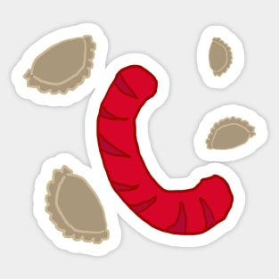 Polish kielbasa and pierogi Sticker